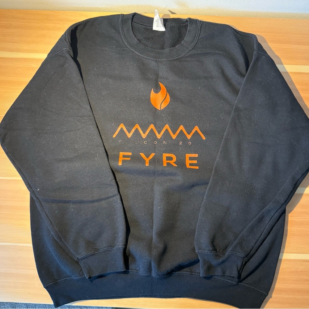 FYRE FESTIVAL Gildan Black Crewneck Sweater 1st Year FYRE Festival